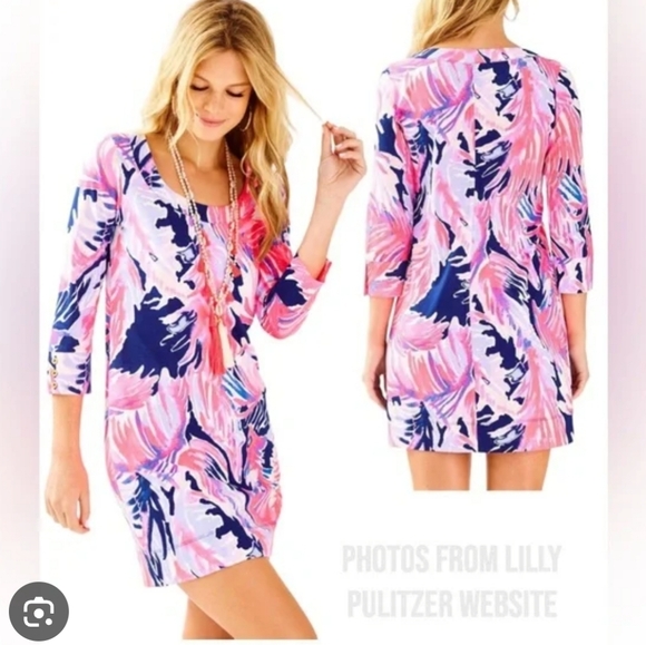 Lilly Pulitzer MERRIT DRESS True Blue Paradise Point Size Xs - Picture 1 of 7